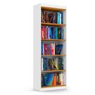 Livreiro Multiuso Encanto 4 Prateleiras Patrimar Branco/Cinamomo Livreiro Multiuso Encanto 4 Prateleiras Patrimar Branco/Cinamomo