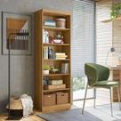 Livreiro Multiuso Organizador com 6 Prateleiras Freijo Qmovi