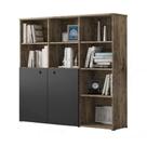 Livreiro Multiuso Para Escritório 8 Nichos 2 Portas Mônaco