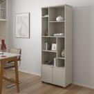 Livreiro / Multiuso TA 2 Portas + 8 Nichos Para Organização Cor Off White
