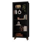 Livreiro Retrô 4430 Preto Fosco - Qmovi Livreiro Retrô 4430 Preto Fosco - Qmovi