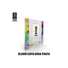 Livro Álbum de Figurinhas Capa Dura Dourado Prata Copa do Mundo Fi