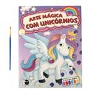 Livro - Arte Mágica com Unicórnios - Cada folha tem sua própria paleta de cores: só molhar o pincel e pintar!