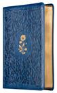 Livro - Bíblia ACF com Espaço para Anotações, Capa luxo azul com flores em baixo relevo, Leitura Perfeita