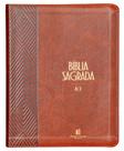 Livro - Bíblia ACF com Espaço para Anotações, Capa luxo marrom, Leitura Perfeita