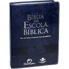 Livro - Bíblia da Escola Bíblica com índice - Capa Azul nobre