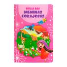 Livro - Bíblia das Meninas Corajosas arc full color c/ harpa - Rosa