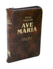 Livro - Bíblia letra maior zíper - marrom Livro - Bíblia letra maior zíper - marrom