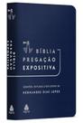 Livro - Bíblia Pregação Expositiva | RA | PU luxo azul claro