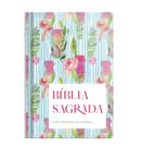 Livro - Bíblia RC gigante - Capa semi luxo flor listrada