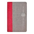 Livro - Bíblia Sagrada ACF, Capa de tecido vermelho e cinza, Leitura Perfeita
