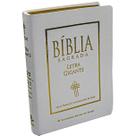 Livro - Bíblia Sagrada Letra Gigante Com Índice, capa em couro reconstituído branca, NTLH | Letra Gigante SBB