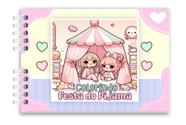 Livro Bloco Colorir Festa do Pijama holográfica capa dura Coloring Book para adultos e crianças