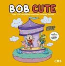 Livro - BOB CUTE – PARQUE DE DIVERSÃO - Livro com ilustrações fofas e originais para pintar, páginas destacáveis e acompanha uma cartela de adesivo - papel 180gr