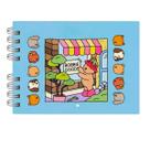 livro bobbie goods de colorir capa dura brilhosa 50 folhas Desenho acetato fofo Protetor rosa ou azul