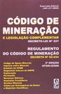 Livro - Código de mineração e legislação complementar Livro - Código de mineração e legislação complementar