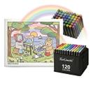 Livro Colorir Bobbie Goods + Canetinha Touch 120 Cores Caderno Pintura Bob Guds