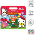 Livro colorir hello kitty + adesivos + lapis de cor leo&leo