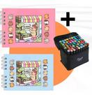 Livro Colorir Infantil Bobbie Goods Capa Dura Canetinhas Touch Originais Coloridas Pintar Diversão