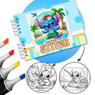 Livro Colorir Stitch Infantil 50 Folhas Desenhos Pintar Capa Dura Cor Azul Livro Colorir Stitch Infantil 50 Folhas Desenhos Pintar Capa Dura Cor Azul