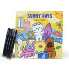 Livro - Colorir Sunny Days - Livro de Colorir com 4 Canetinhas