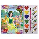 Livro com Aquarela e Giz Branca de Neve