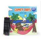 Livro - Comfy Days - Livro de Colorir com 4 Canetinhas