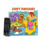 Livro - Comfy Dinosaurs - Livro de Colorir com 4 Canetinhas
