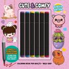 Livro - Cute & Comfy Coloring Book for Adults - Special Edition - Livro de Colorir Adulto