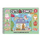 Livro - Cute & Comfy Super Extra - Livro de Colorir Adulto - Capa Dura Holográfica Livro - Cute & Comfy Super Extra - Livro de Colorir Adulto - Capa Dura Holográfica
