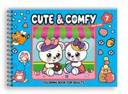 Livro - Cute & Comfy Super Extra - Livro de Colorir Adulto - Capa Dura Holográfica