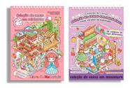 Livro De Adesivos Cenários Divertidos 3d Passatempo Rosa Livro De Adesivos Cenários Divertidos 3d Passatempo Rosa