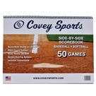 Livro de anotação de beisebol Covey Sports para 50 jogos, formato lado a lado