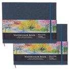 Livro de aquarela U.S. Art Supply 9x12 230 g/m² 76 folhas, pacote com 2