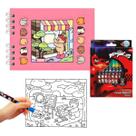 Livro de Atividades Anti Estresse Infantil Bobbie Goods Capa Dura + Canetas Hidrocor Ponta Resistente Tris Lady Bug