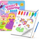 Livro de colorir a água ZMLM Paint para crianças pequenas com pincel e 20 folhas