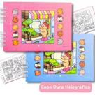 Livro de Colorir Bob Good 50 Folhas Capa Rosa ou Azul, Qualidade Premium Holográfica