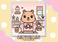 Livro De Colorir Capivara Capa Dura 50 Páginas