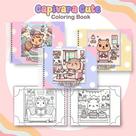 LIVRO DE COLORIR CAPIVARA - Capa Dura, 60 Páginas para Colorir