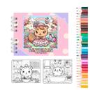 Livro de Colorir Capivara Capa Dura Caderno 50 Páginas Folha A5 Livro de Colorir Capivara Capa Dura Caderno 50 Páginas Folha A5