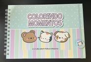 LIVRO DE COLORIR COLORINDO MOMENTOS - Capa Dura, Tamanho A5, 60 Páginas