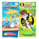Livro De Colorir Com Água Ben 10 Hot Wheels Aqua Book
