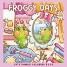 Livro de colorir Cuddle Cuties Frog Diary para crianças e adolescentes