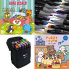Livro De Colorir Divertido 48 Pág Canetinhas 24 Cores