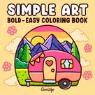 Livro de colorir Lindesa Simple Art para adultos e adolescentes Livro de colorir Lindesa Simple Art para adultos e adolescentes