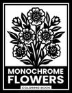 Livro de colorir Monochrome Flowers publicado de forma independente