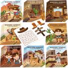 Livro de colorir Nezyo Cowboy Wild West Theme 24 peças