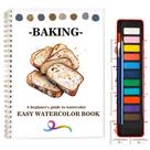 Livro de colorir para livros de aquarela Baeleega com paleta