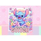 Livro de Colorir Stitch Infantil 50 Folhas 120g Capa Dura com Acetato Desenhos Para Pintar Papel Grosso