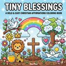 Livro de Colorir Tiny Blessings de Afirmações Cristãs Livro de Colorir Tiny Blessings de Afirmações Cristãs